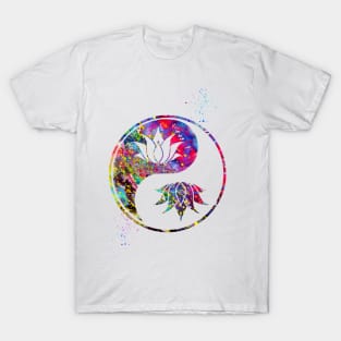 Lotus in Yin Yang T-Shirt